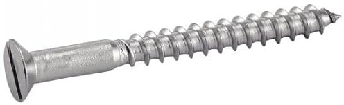 ACTON Vis à bois tête fraisée fendue - Inox A4 5x50 mm - Boîte de 200 - Vis, pointes, boulons