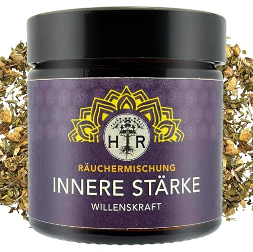 Innere Stärke Räuchermischung - Kraftvolles Räucherwerk • spirituell • energetische Reinigung • 100% Natur • ähnlich: Palo Santo Räucherstäbchen, weißer Salbei zum Räuchern • HerbsnRoots