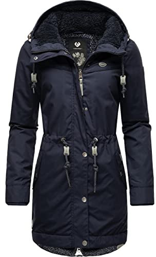 Ragwear Damen Wintermantel Warmer Parka lang mit Kapuze YM-Canny Intl Navy21 Gr. 5XL