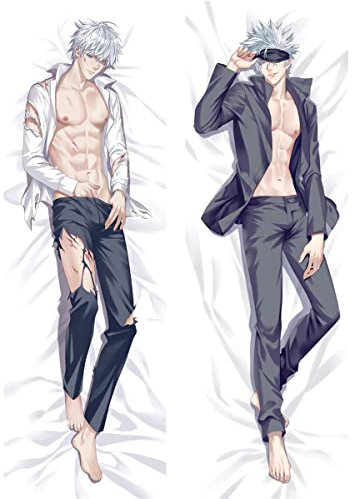 Sonsoke Kissenbezug, Anime, gefüllt, doppelseitiger Druck, Überwurfkissen, Couchüberzug, 150 x 50 cm (Gojo Satoru 4)