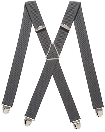 Pierrot Hosenträger für Herren Breit Made in Germany/France - Ultrastarker Gummizug & 4 Extra Starke X-Clips - Verstellbare Länge bis zu 130cm - Garantie auf Lebenszeit