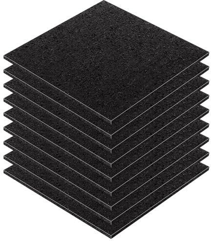 WOPPLXY 100 Stück Terrassenpads, 90 x 90 x 3 mm Bautenschutzmatte 3mm, Gummigranulatmatte für Balkon und Terrasse