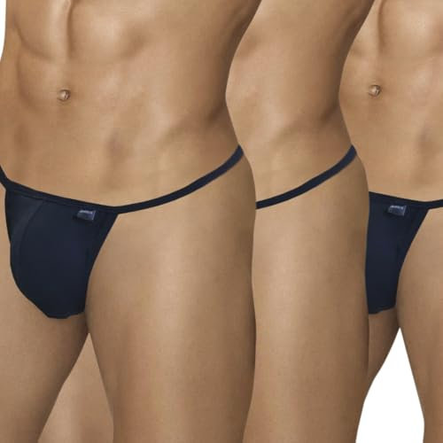 ARIUS Lot de 3 Strings pour Homme en Coton Noir - String pour Hommes - Strings Hommes - String Sexy pour Homme (FR/ES, Alpha/Lettres, M, Taille Normale, Taille Normale, Noir)