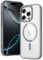 FNTCASE for iPhone 16 Pro-Max Case: Magnetic Military Grade Drop Protection Anti Yellowing Cell Phone Cover - Rugged Shockproof Protective Bumper Transparent Cases(Clear) (Gray)