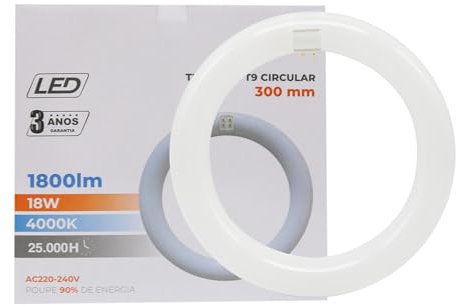 Maxled, Light is Led! LED TUBE T9 Ø30 cm, Ringförmige LED Röhre 18 W Warmweiß 4000 K 1800LM G10Q Sockel Fassung Hell Leuchtröhre PC Deckenleucht Alternative für Klassische T9-Leuchtstofflampen