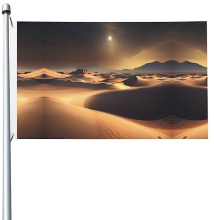 Bandera de celebración al aire libre impresa del desierto del Sahara (36 x 60 pulgadas), ideal para jardín, patio y decoraciones navideñas