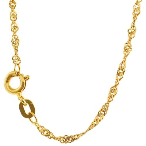 hoplo holzenplotz Goldkette Singapurkette Halskette Breite 1,6 mm 333-8 Karat echt Gold