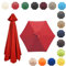350CM/8 Baleines Auvent De Remplacement Pour Parasol De Jardin, Toile De Parasol Déporté, Housse De Rechange Pour Parasol D'extérieur, Polyester Anti UV 50+(Red,8 RIBS/350CM(11.5FT))