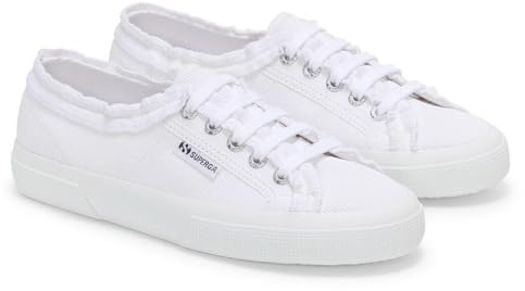 Superga - Damen Sneaker 3750, Gerafft, Jersey (40 EU) (Weiß)