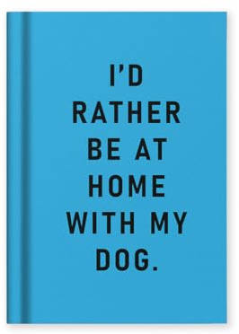 Ohh Deer I'd Rather Be At Home With my Dog | Pocket Fabric Hardback Notebook (A7) | 112 Lined Pages | Funny Gift Notebook
