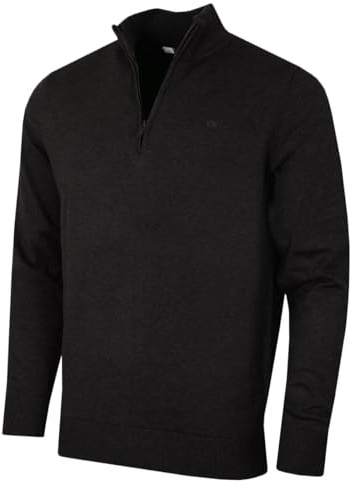 Calvin Klein Mens Campus 1/2 Zip Sweater - Graphite - XXL