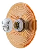 S-Cevada Applique Murale Moderne en Verre avec Abat-Jour à Motif Spirale, Luminaire Décoratif Coloré, Base en Métal pour Chambre, Salon, Couloir et Salle à Manger (orange)