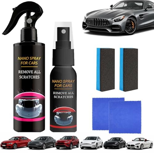 Nurafix Auto Spray Kratzer Entfernen, Nurafixauto Nano Spray für All Scratches, Quick Effect Coating Agent, Auto-Beschichtungs-Sprays Glanz & Schutz für Glanz und Schutz, Schnelle Wirkung (MIX)