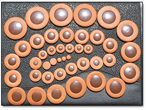 42 Polster Soundman® Altsaxophon Saxophon Universal Polsterset Saxophonpolster Set Leather Werkstatt Reparatur Wartung Resonatoren aus Kunststoff Pads Kunststoffresonatoren 42 Stück