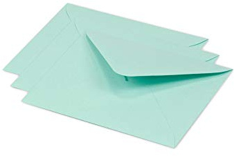 Clairefontaine 60133C - Packung mit 20 Umschlägen Pollen 12,5x13,8 cm, 120g, gefüttert, ideal für Einladungen und Korrespondenz, Premium glattes Papier, Jadegrün, 1 Pack