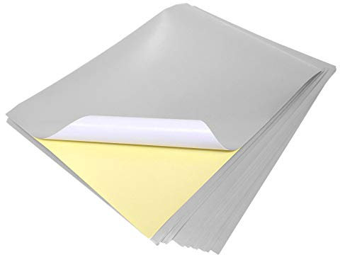Evergreen Goods 10 A4 Blätter Metallic Silber Farbe etiketten selbstklebend| | stickerpapier fürLaserdrucker | Sticky Sticker Craft Labels Silhouette Papier | ideal für Bastelzwecke
