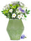 Blumenvase 'Heidi' Vase Tischvase Glasvase Dekovase Blumentopf Pflanztopf (Grün)