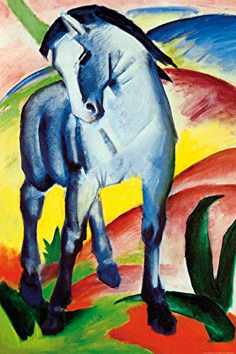 1art1 Franz Marc XXL Poster Blaues Pferd I, 1911 Plakat | Bild 120x80 cm