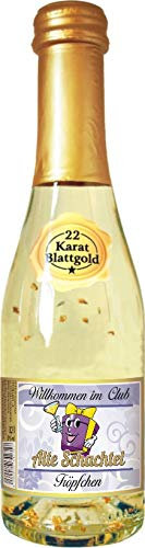 AV Andrea Verlag Willkommen im Club Alte Schachtel Tröpfchen. Piccolo Sekt 22 Karat Blattgold 0,2 l, 10% vol. mit Hochglanzetikett