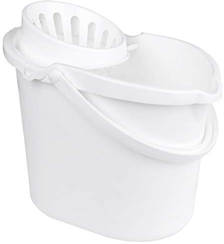 Cubo para fregona de 12 litros, color blanco