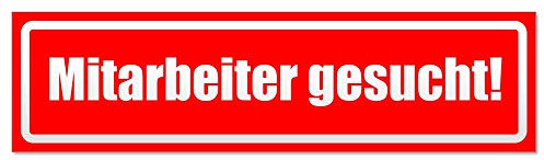 Kiwistar - Autoaufkleber - Mitarbeiter gesucht invertiert - Hinweis Aufkleber Sticker für Auto, Kfz, Fahrrad, PKW, LKW