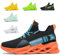 Scarpe Running Uomo Ginnastica Sneaker Donna Leggere Traspirante Outdoor Sportive Calzature da Corsa Pallavolo Tennis Nero Verde Bianco Rosa Giallo Grau Orange Viola Rosso MarroneG133OrangeBlack38EU