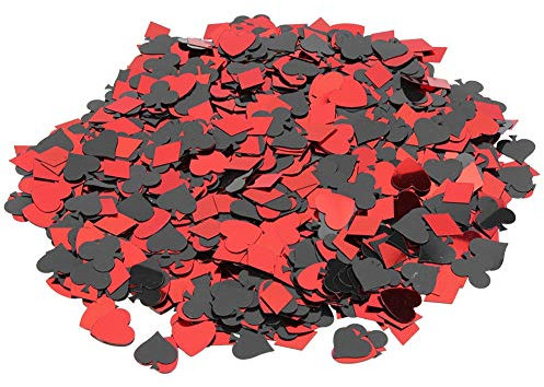 60g Nachtparty Tisch Konfetti streut rot schwarz werfen Konfetti Pailletten zum Geburtstag Party Jubiläum(Kartenspielen) tischdeko casino las vegas hochzeit deko Coriandoli