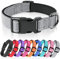 HEELE Hundehalsband, weich gepolstertes Neopren Nylon Hunde Halsband für kleine mittlere große Hunde und Welpen, verstellbare und reflektierende Halsband Hund für Training, Grau, S