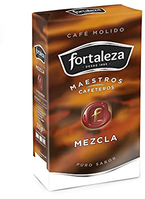 Café Fortaleza - Café Molido Mezcla, Puro Sabor, Compatible con Cafeteras Italianas, de Filtro y de Émbolo, Pack 250g x 4 estuches - Total 1kg