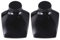 MILISTEN 2Pcs Schwarz Halskette Kette Schmuck Büste Display Halter Ständer Halskette Mannequin Stehen Anhänger Kette Ohrringe Organizer für Schaufenster Regal