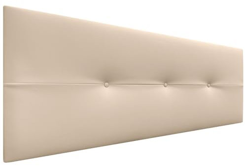 DHOME Cabecero de Polipiel o Tela AQUALINE Pro cabeceros Cabezal tapizado Cama Lujo (Polipiel Beige, 150cm (Camas 150/160))