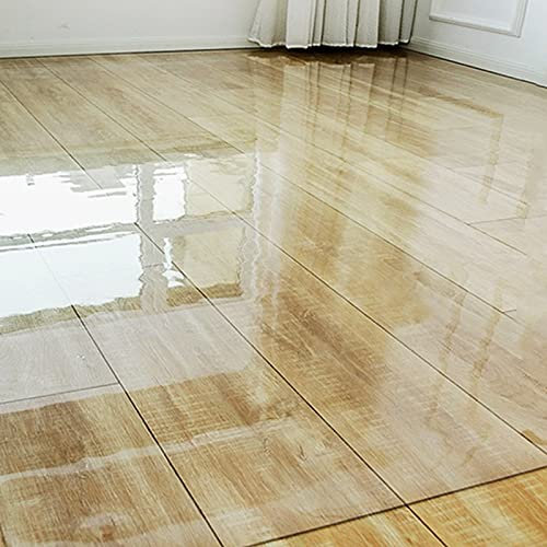 LLPEIJIE026 Trasparente Tappeto,Protezione del Pavimento Dell'ufficio Tappetino Antiscivolo Trasparente in PVC,Impermeabile e Resistente,per La Protezione del Parquet E del Pavimento Duro (60x120cm)