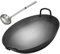 MNSSRN Chef's Special Eisenpfanne, Küche Antihaftbeschichteter Gusseisen-Wok Große Größe Geeignet für Gasherd Unbeschichteter Binauraler Wok,50cm