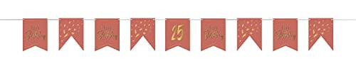Folat 68509 Wimpelkette Rosa Gold Dusk 4 Meter-Personalisiert, Name, 4m