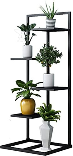 XIEAE Europäisches Blumenregal aus Schmiedeeisen, mehrschichtiges, abgestuftes Pflanzenregal, Balkon, Wohnzimmer, bodenstehend, einfacher Blumenständer