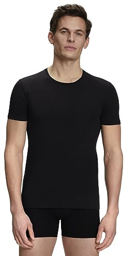 FALKE Herren Daily Comfort 2-Pack Round Neck Unterwäsche bequemes Unterhemd hautfreundlich Kurzarm mit Rundhals Ausschnitt im Multipack schnelltrocknende atmungsaktive nachhaltige Baumwolle 2 Stück