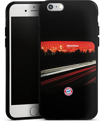 DeinDesign Silikon Hülle kompatibel mit Apple iPhone 6 Case schwarz Handyhülle FC Bayern München FCB Stadion