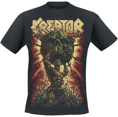 Kreator Strongest of The Strong Homme T-Shirt Manches Courtes Noir 100% Coton Regular/Coupe Standard