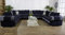 Black U Shape Sofa - Jumbo Cord Corner Sofa For Living Room Furniture - Large Cheap Couches - Modern Sofa Set - Scatter Back Sofa 005