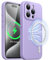 JETech Magnetic Silicone Case for iPhone 15 Pro Max 6.7-Inch, Compatible with MagSafe, Phone Cover with Camera Lens Full Protection (Light Purple)