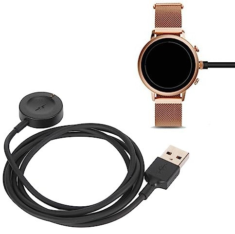 Câble de Charge Smartwatch pour Fossil Gen 6 Gen 5 Gen 4 Sport pour Gen 6 Gen 5E Gen 5 Gen 4, Base de Charge Rapide Magnétique pour Montre, Chargeur sans Fil pour Montre (Noir)