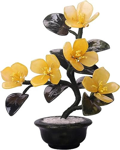 Künstliche Kunstblumen, Bonsai-Baum, künstlicher Bonsai-Baum, künstliche Blumen, blühende reiche Jadeblumen, Bonsai-Schreibtisch-Display, Jade-Topfpflanzen, Topfornamente for Zuhause, Büro, künstliche