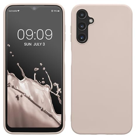 kwmobile Hülle kompatibel mit Samsung Galaxy A14 5G Hülle - weiches TPU Silikon Case - Cover geeignet für kabelloses Laden - Coconut Swirl