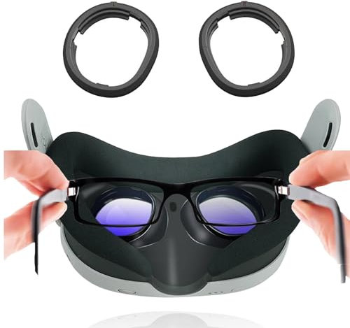 Growalleter Magnetischer Brillenrahmen für Meta Quest 3 - VR-Linsenschutz, Anti-Kratzer-Abstandhalter für Brillen (Nur Linsenrahmen)