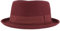 Breiter Rollbarer Filzhut Diamond Wollhut Wasserabweisend Pork Pie Hut knautschbar Bordeaux L