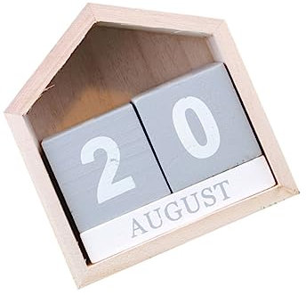 TEHAUX 1Stk Retro-Desktop-Kalender Vintage-Kalender Büro-Desktop-Dekoration Krippenbaumschmuck heiliges Kreuz Tischkalender bürodeko Kalender aus Holz Schreibtisch Lebensmittel Bambus
