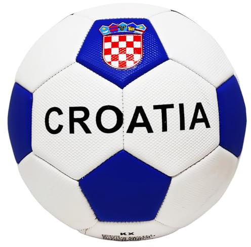 Cucuba Fußball Training oder Spiel Größe 5 Kroatien Kroatien (weiß/blau)