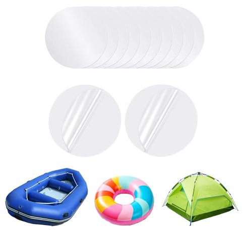 Toppa di riparazione, adesivo impermeabile in TPU, nastro di riparazione trasparente, prodotto gonfiabile, per tende, anelli da nuoto, trampolino, kit di riparazione per materasso ad aria per piscina