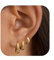 3 Paar Ohrringe Silber Gold Set für Damen, 14 Karat Vergoldet Kleine Ohrstecker Creolen Ohrring Wasserfest Stecker Hypoallergene mit Zirkonia Stapelbar Schmuck Geschenk für Frauen Mehrere Ohrlöcher