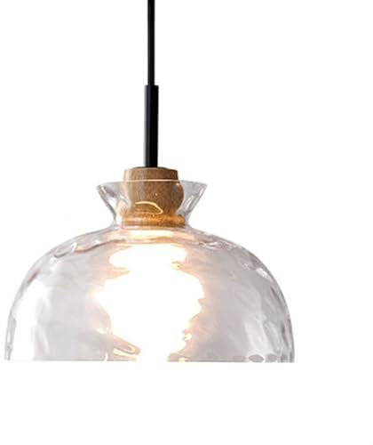 SEMANHUAOZ Lampe suspendue à tête E27, lustre créatif en verre en forme de grand bol, luminaire de plafond for chambre à coucher, salle à manger, décoration de balcon